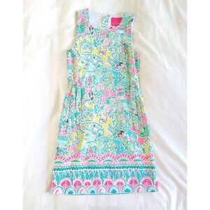 Lilly Pulitzer Marli Stretch Shift Dress Pop Up In The Beginning Women's Size 00